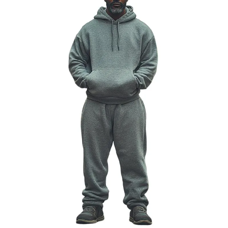 Men's Outdoor Versatile Hooded Sweatshirt and Casual Pants Two-piece Set 17131922F sold by Manly