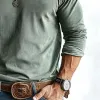 Men's Casual Basic Round Neck Slim Long Sleeve T-shirt 93911894K sold by Manly