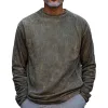 Men's Loose Round Neck Long Sleeve Casual T-Shirt 04353732F sold by Manly