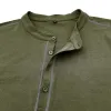 Men's Solid Color Henley Collar Long Sleeve T-shirt 98124567Z sold by Manly