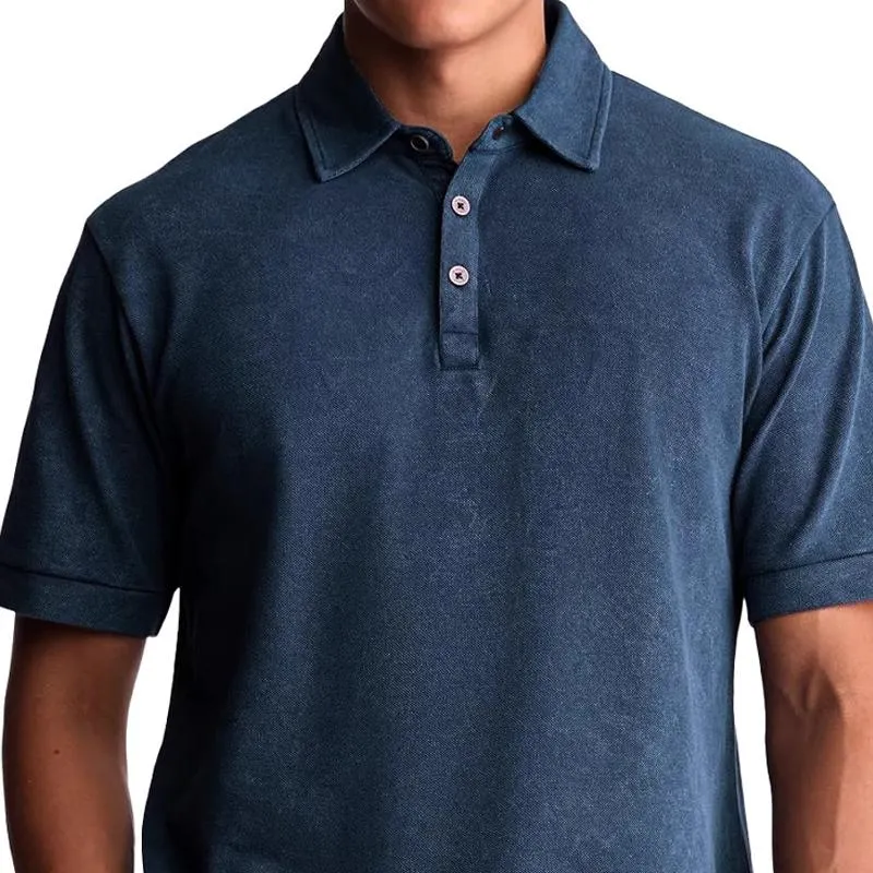 Men's Solid Color Loose Lapel Short Sleeve Polo Shirt 34314184Z sold by Manly product image thumbnail 2