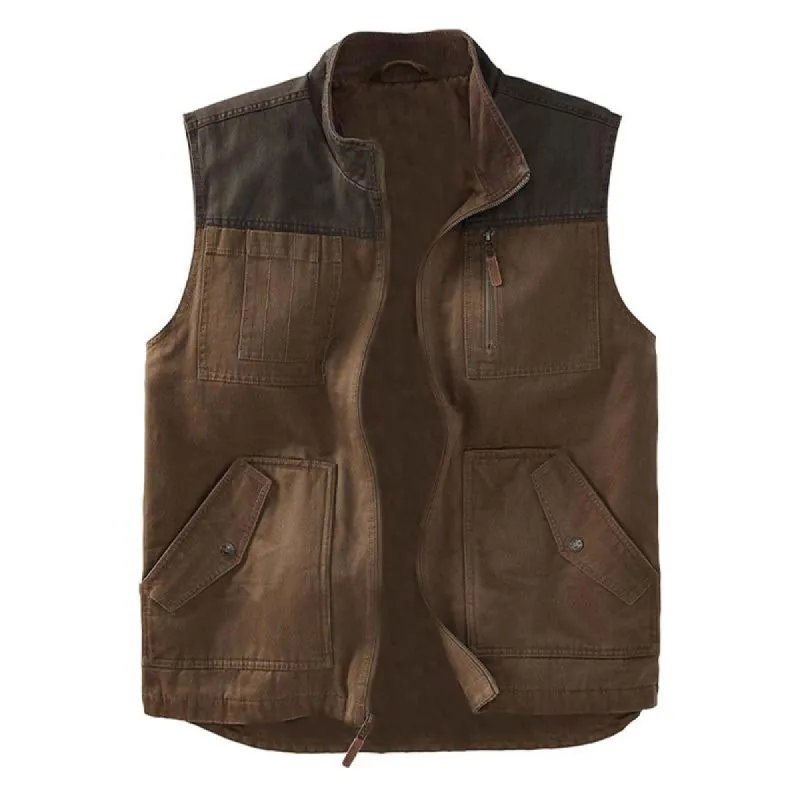 Men's Vintage Denim Patchwork Vest 91576360U sold by Manly