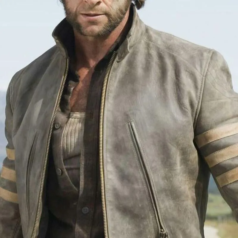 Men's Vintage Distressed Zip-Up Leather Jacket 50091270U sold by Manly product image thumbnail 3