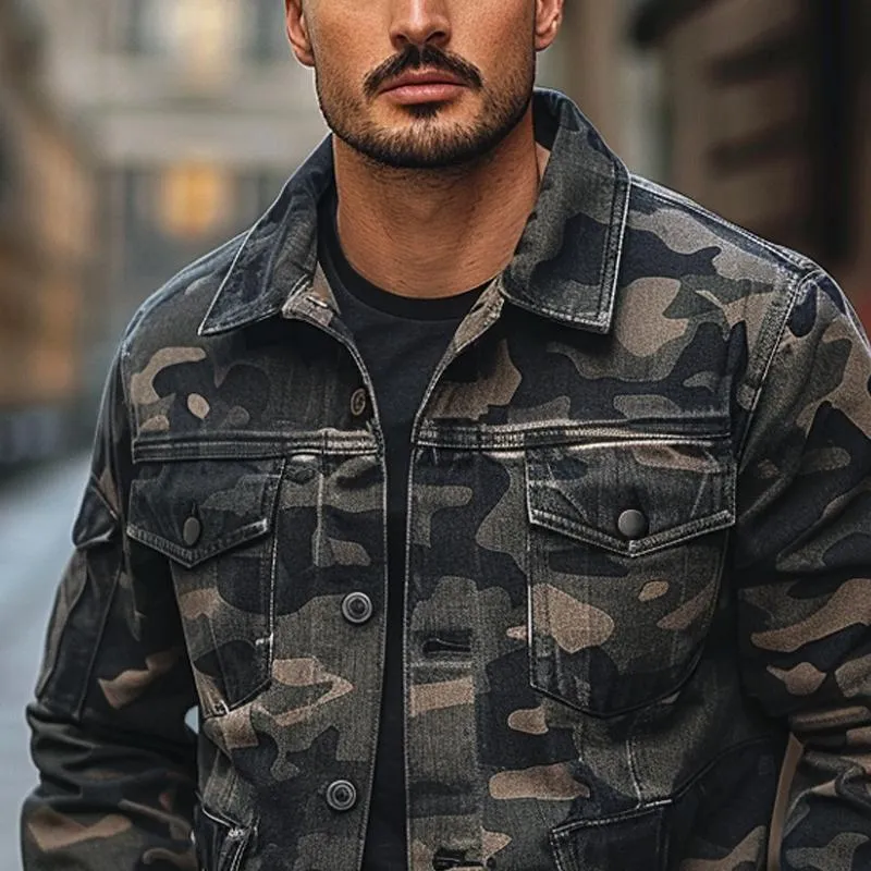 Men's Vintage Camouflage Multi-Pocket Jacket 30023249X sold by Manly product image thumbnail 3