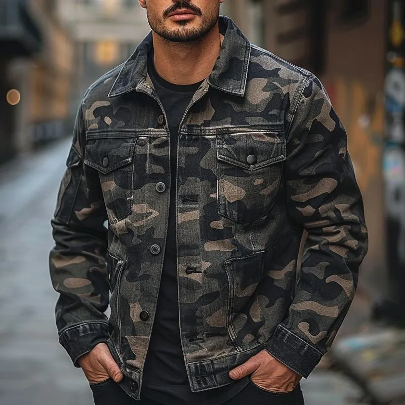 Men's Vintage Camouflage Multi-Pocket Jacket 30023249X sold by Manly product image thumbnail 2