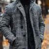 Men's Vintage Plaid Mid-length Coat 82831097X sold by Manly