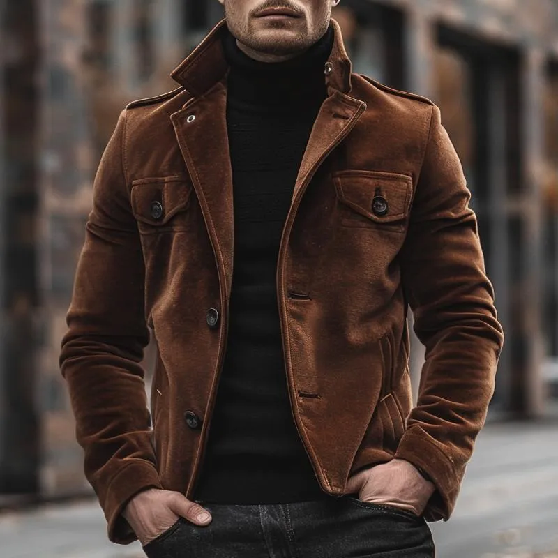 Men's Vintage Solid Velvet Single Breasted Jacket 22047021X sold by Manly product image thumbnail 2