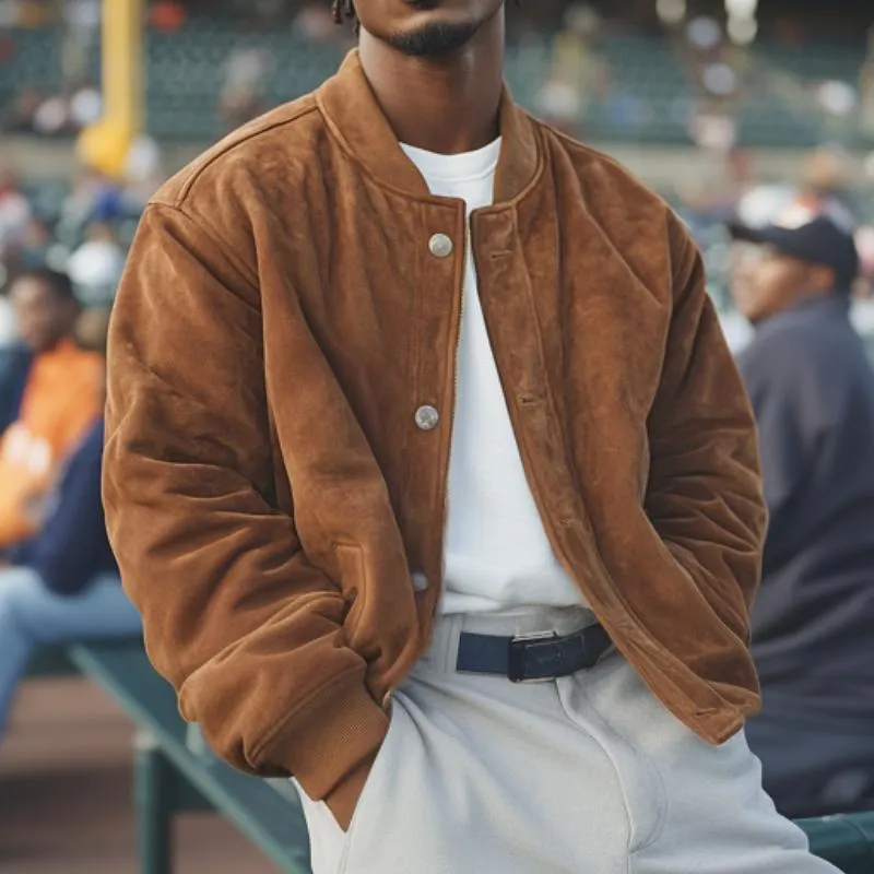 Men's Casual Thickened Baseball Jacket 59155166F sold by Manly product image thumbnail 2