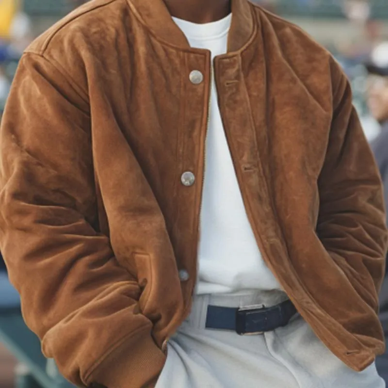 Men's Casual Thickened Baseball Jacket 59155166F sold by Manly product image thumbnail 3