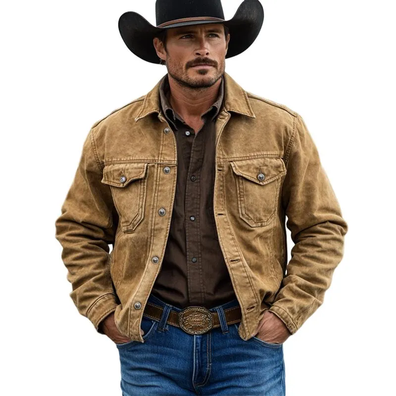 Men's Vintage Washed Denim Jacket 07922771U sold by Manly product image thumbnail 4