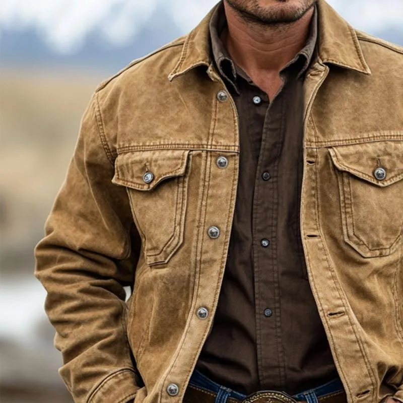 Men's Vintage Washed Denim Jacket 07922771U sold by Manly product image thumbnail 3