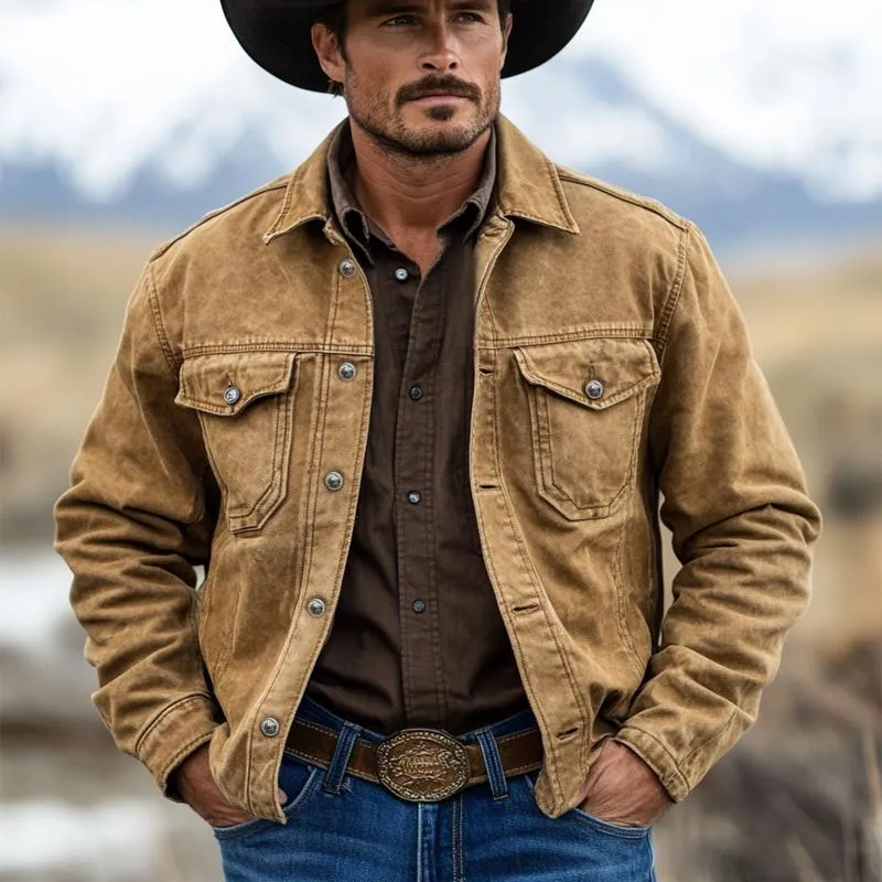 Men's Vintage Washed Denim Jacket 07922771U sold by Manly product image thumbnail 2