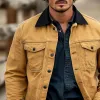 Men's Vintage Collar Patchwork Denim Jacket 42696859U sold by Manly