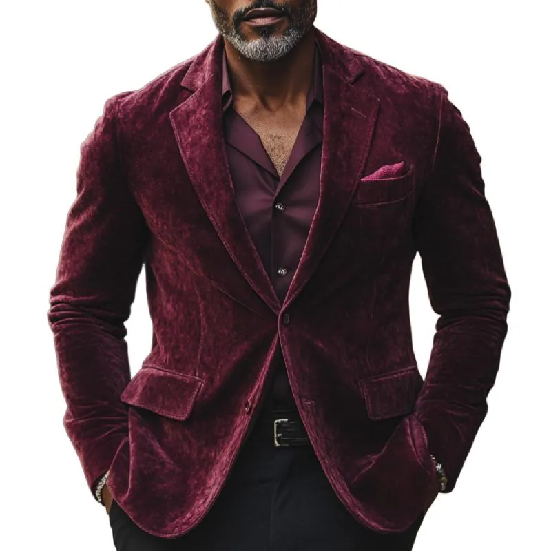 Men's Casual Velvet Blazer 38052364F sold by Manly