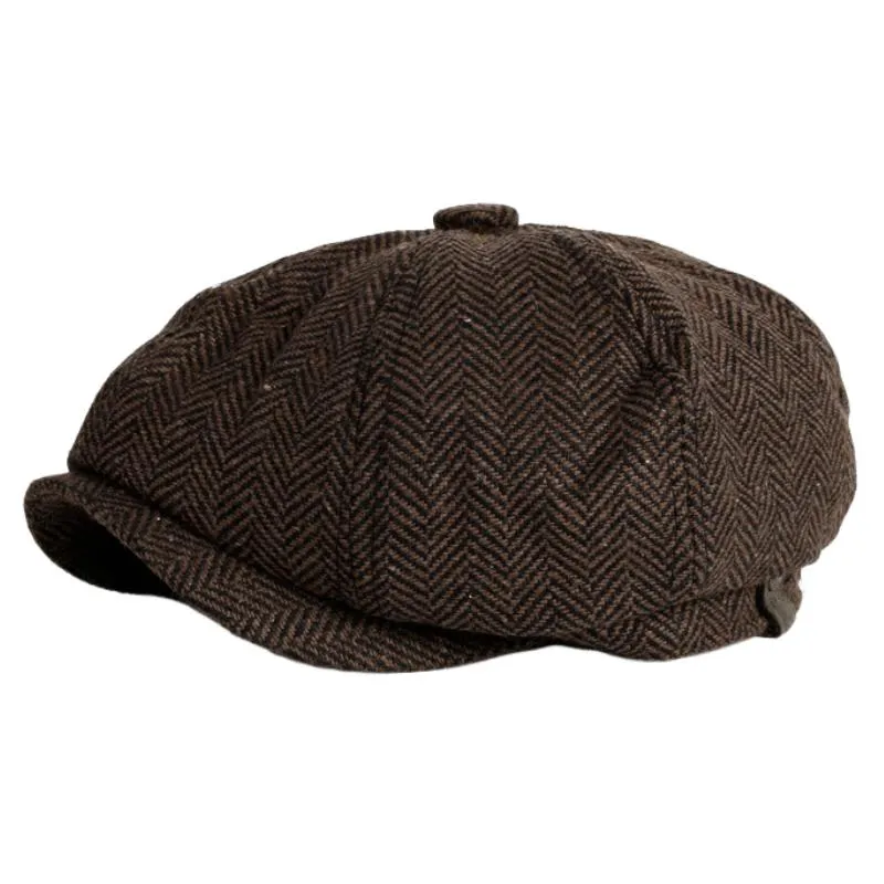 Men's Vintage Herringbone Woolen Beret 62135967M sold by Manly