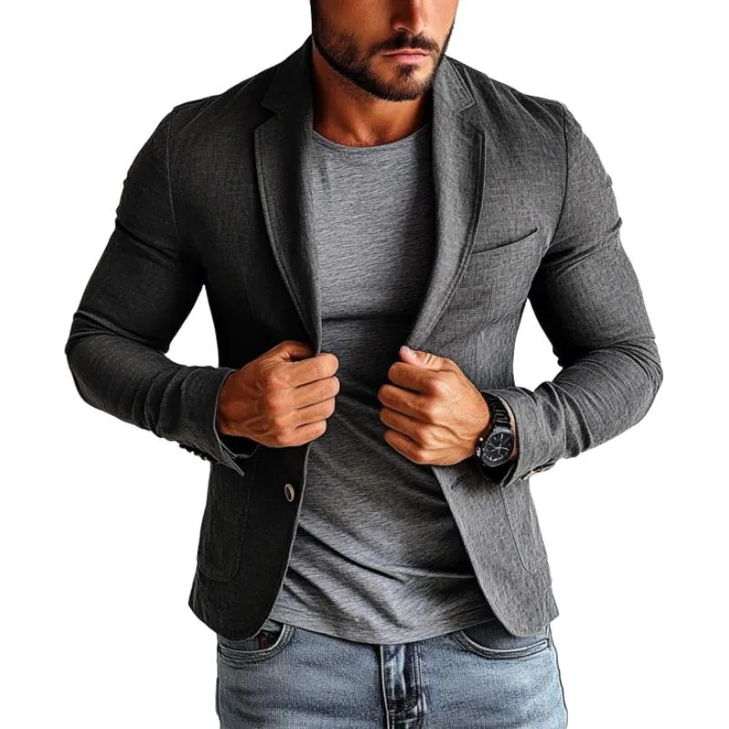 Men's Vintage Linen Single Breasted Lapel Slim Fit Blazer 30466991Y sold by Manly