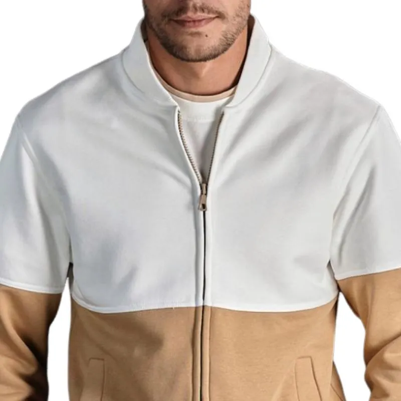 Men's Casual All-match Colorblock Baseball Jacket 65456554F sold by Manly product image thumbnail 2