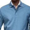 Men's Solid Color Lapel Long Sleeve Polo Shirt 04827705Z sold by Manly