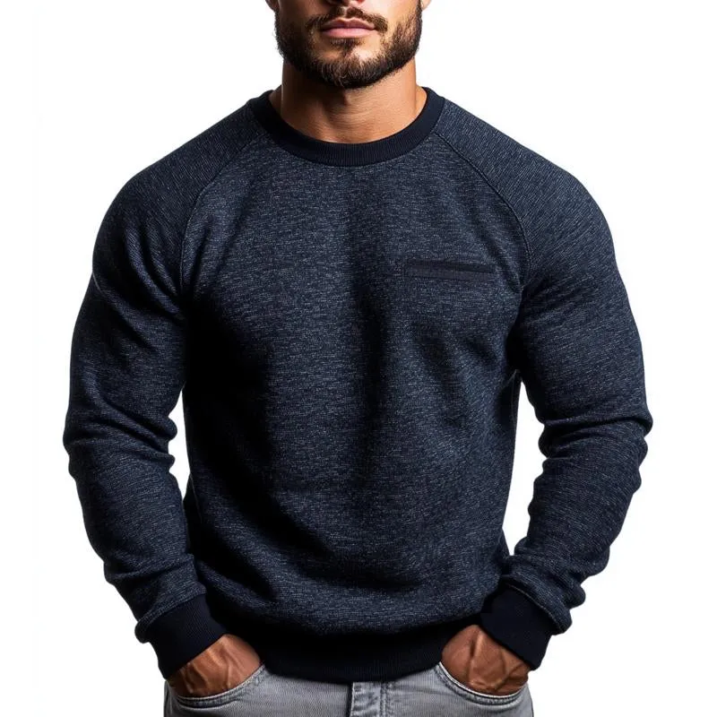 Men's Vintage Blended Crew Neck Long Sleeve Sweatshirt 07866794U sold by Manly