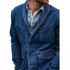 Men's Vintage Dark Blue Washed Denim Jacket 54340233U sold by Manly