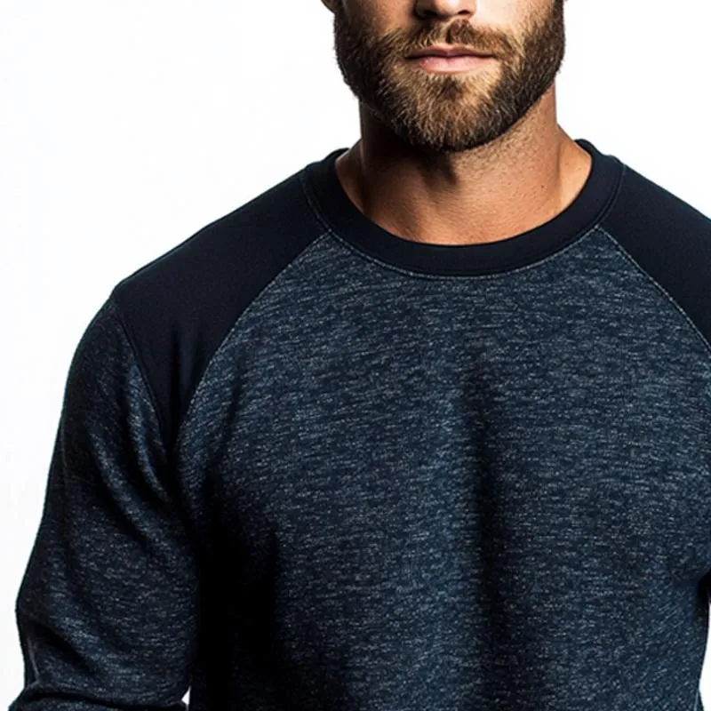 Men's Vintage Blended Navy Crew Neck Sweatshirt 52031903U sold by Manly product image thumbnail 3