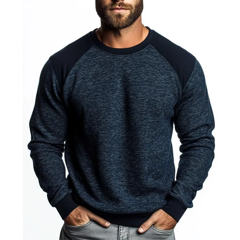 Men's Vintage Blended Navy Crew Neck Sweatshirt 52031903U sold by Manly