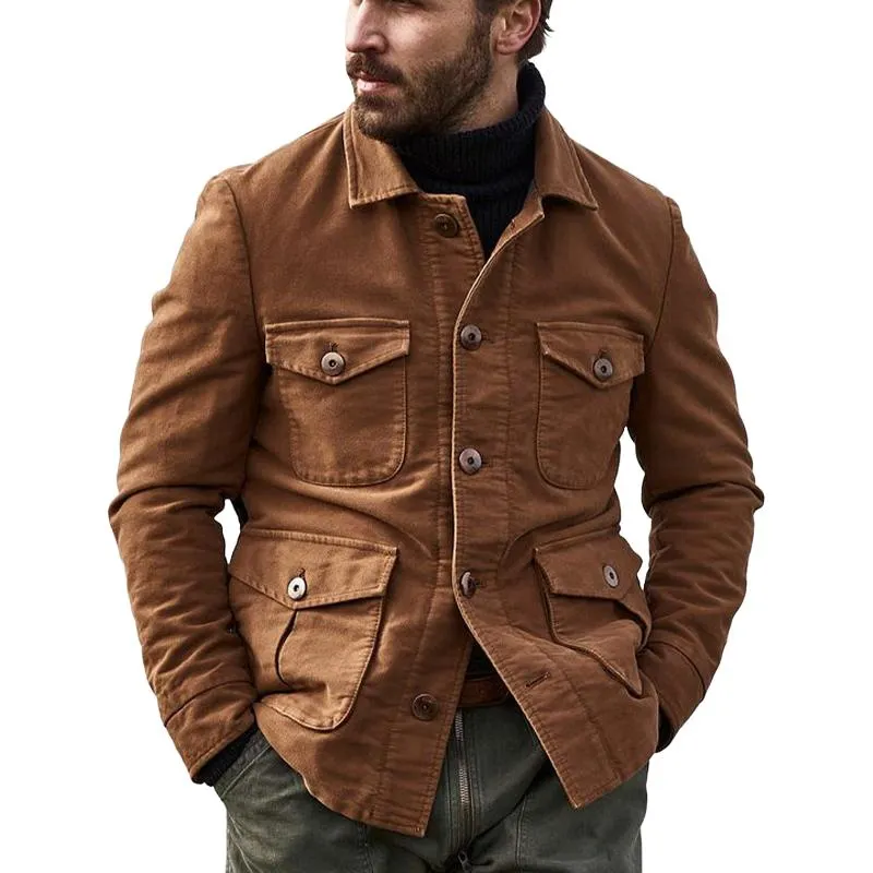 Men's Vintage Button Denim Jacket 35096938U sold by Manly