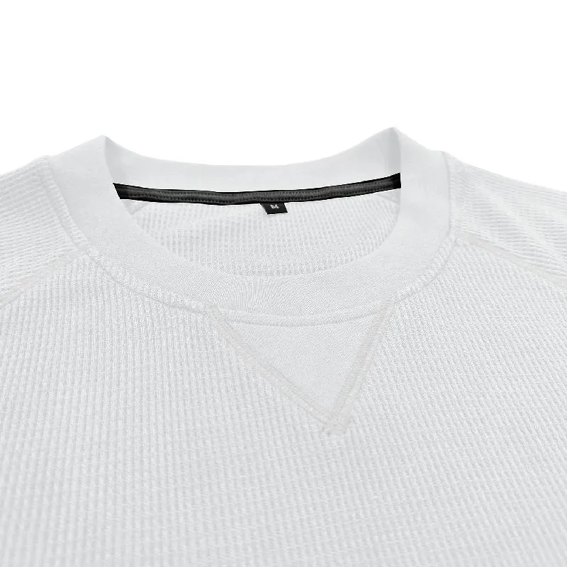 Men's Solid Color Round Neck Waffle Short Sleeve T-shirt 09792187X sold by Manly product image thumbnail 4