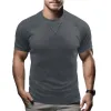 Men's Solid Color Round Neck Waffle Short Sleeve T-shirt 09792187X sold by Manly
