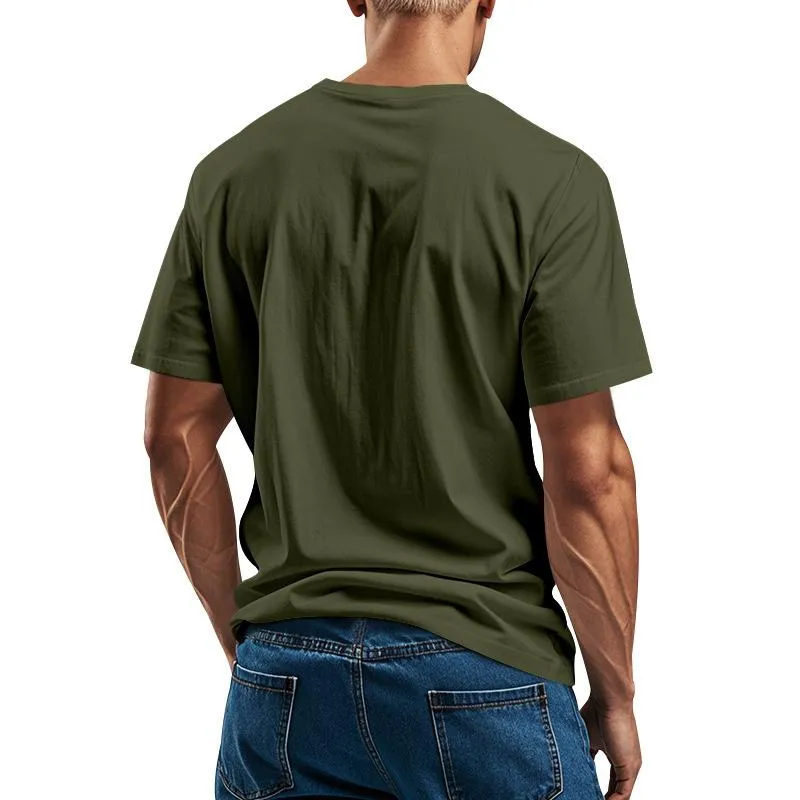 Men’s Vintage Casual Pocket Short Sleeve T-Shirt 25011171X sold by Manly product image thumbnail 4