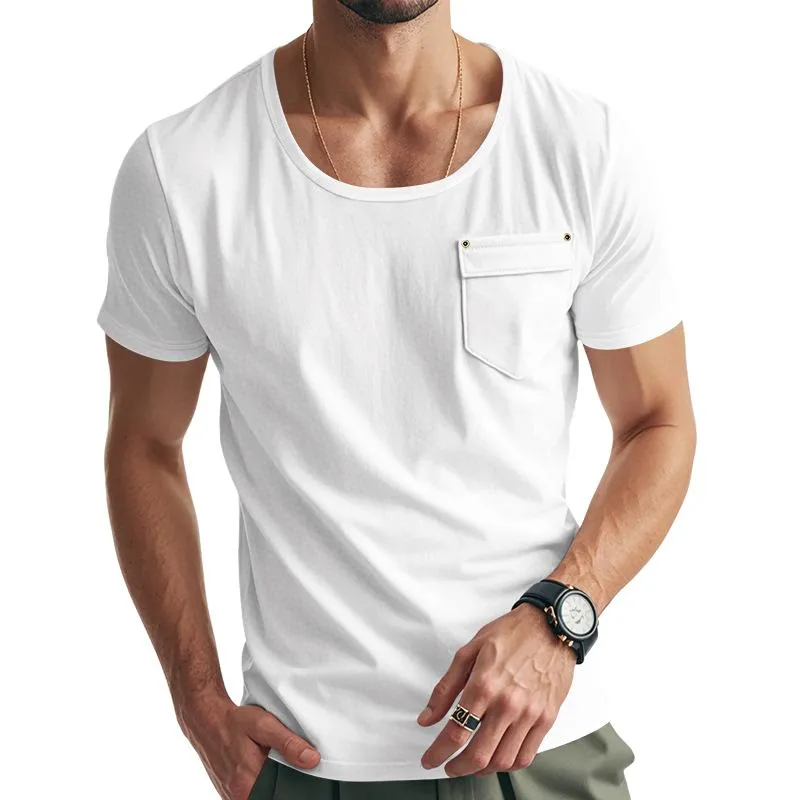 Men’s Vintage Casual Pocket Short Sleeve T-Shirt 25011171X sold by Manly