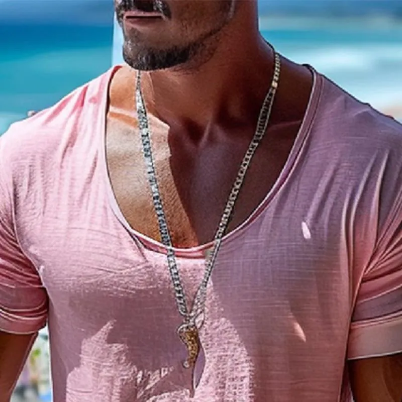 Men's Cotton Blend Crew Neck Short Sleeve T-shirt 38394693X sold by Manly product image thumbnail 3