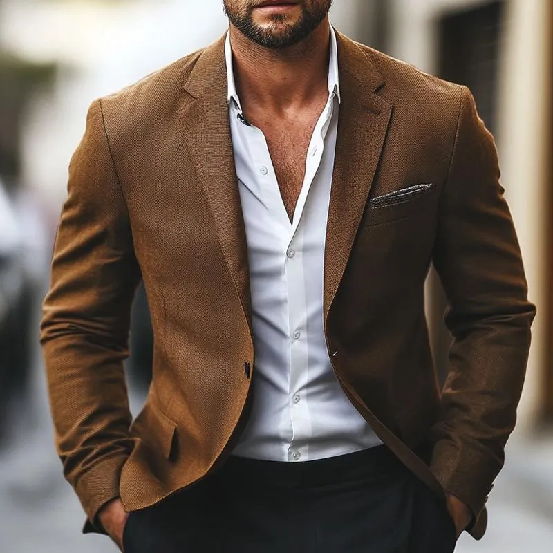 Men's Vintage Casual Single Breasted Blazer 35085910TO sold by Manly product image thumbnail 2
