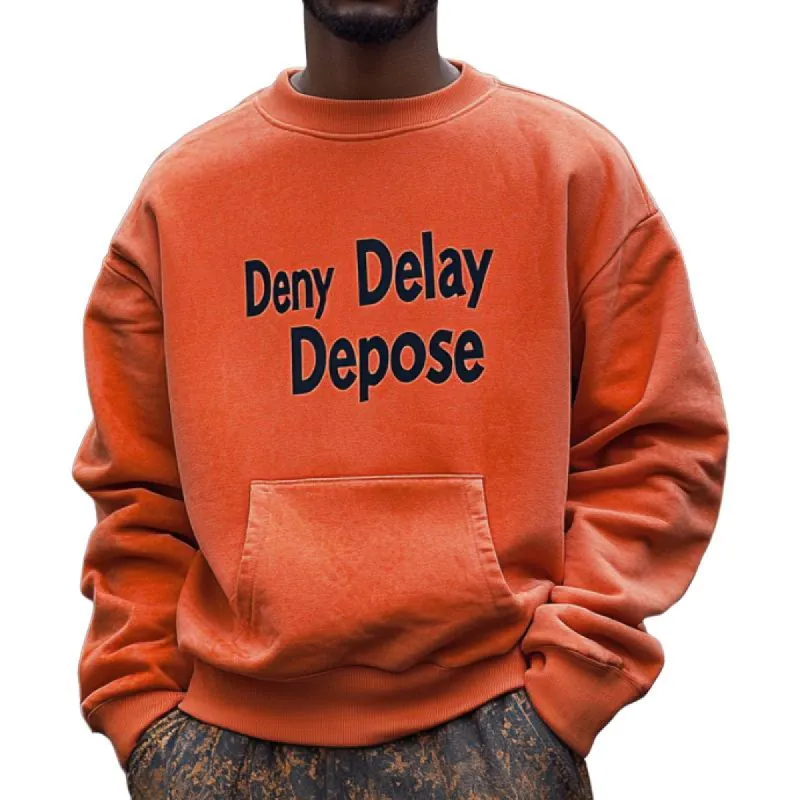 Men's Casual All-match Round Neck Digital Printed Sweatshirt 61228815F sold by Manly