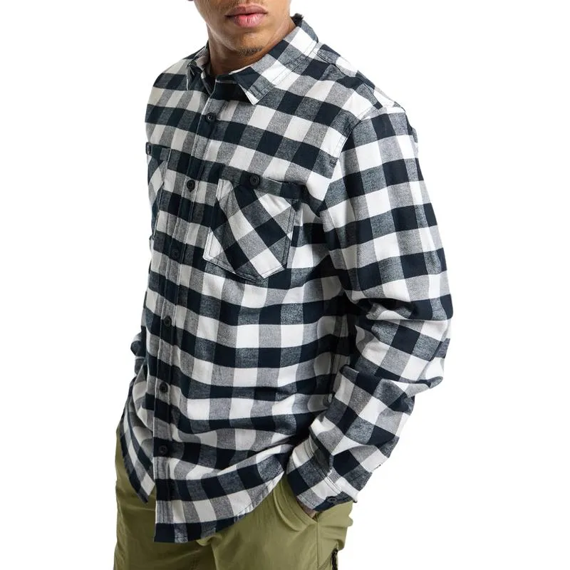 Men's Casual Lapel Plaid Long Sleeve Shirt 46732552F sold by Manly