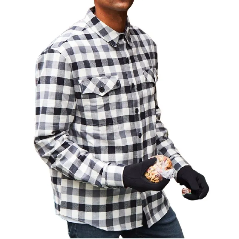Men's Classic Check Lapel Long Sleeve Shirt 63653550F sold by Manly