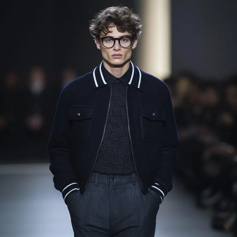 Men's Casual Lapel Zipper Loose Baseball Jacket 81417413M sold by Manly product image thumbnail 3