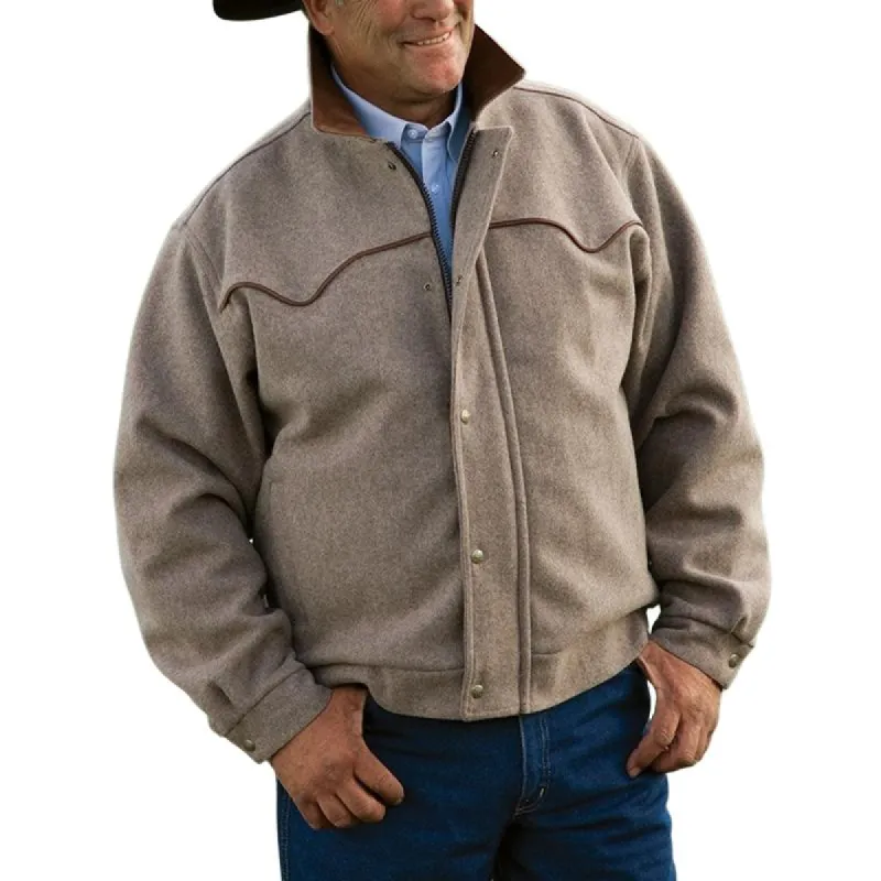 Men's Vintage Khaki Paneled Collar Jacket 96720775U sold by Manly