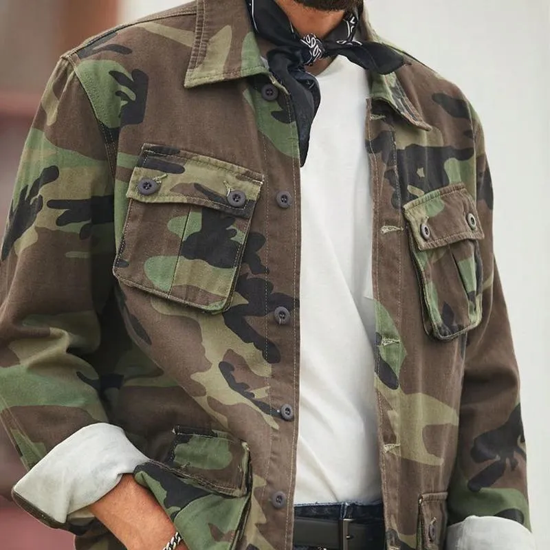 Men's Camouflage Print Long Sleeve Shirt 40564496U sold by Manly product image thumbnail 2