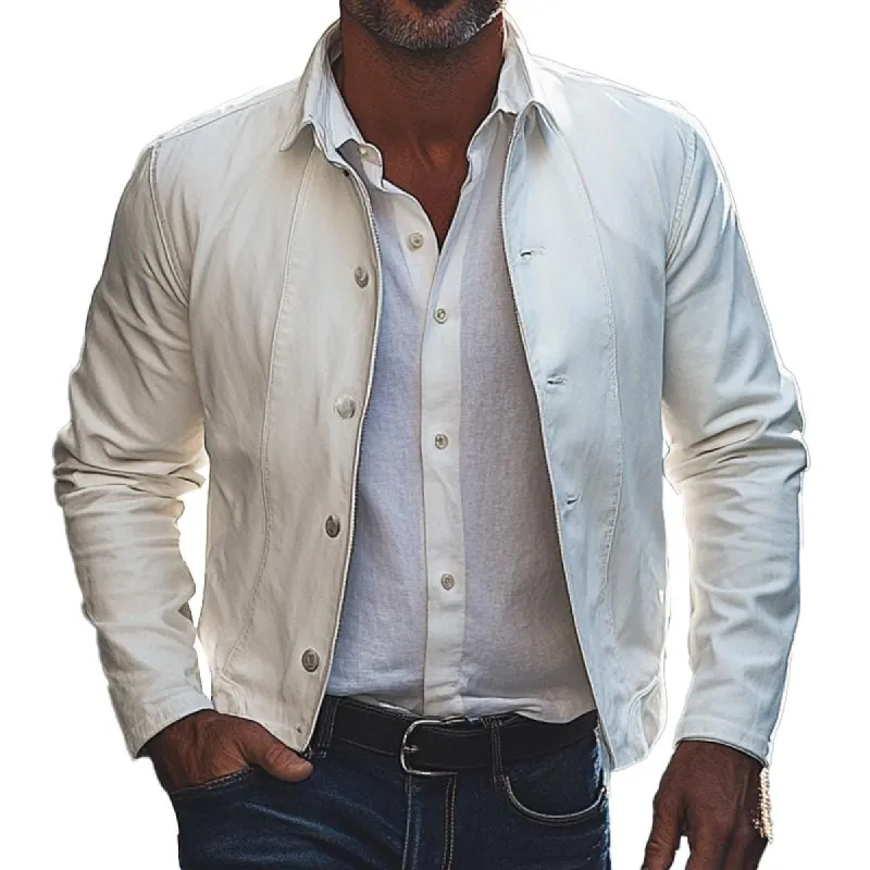 Men's Casual Lapel Single Breasted Jacket 89407184X sold by Manly