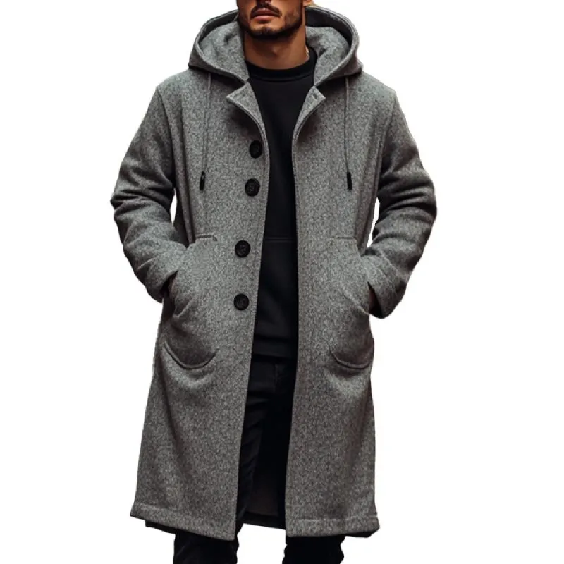Men's Solid Color Casual Hooded Coat 35715905X sold by Manly