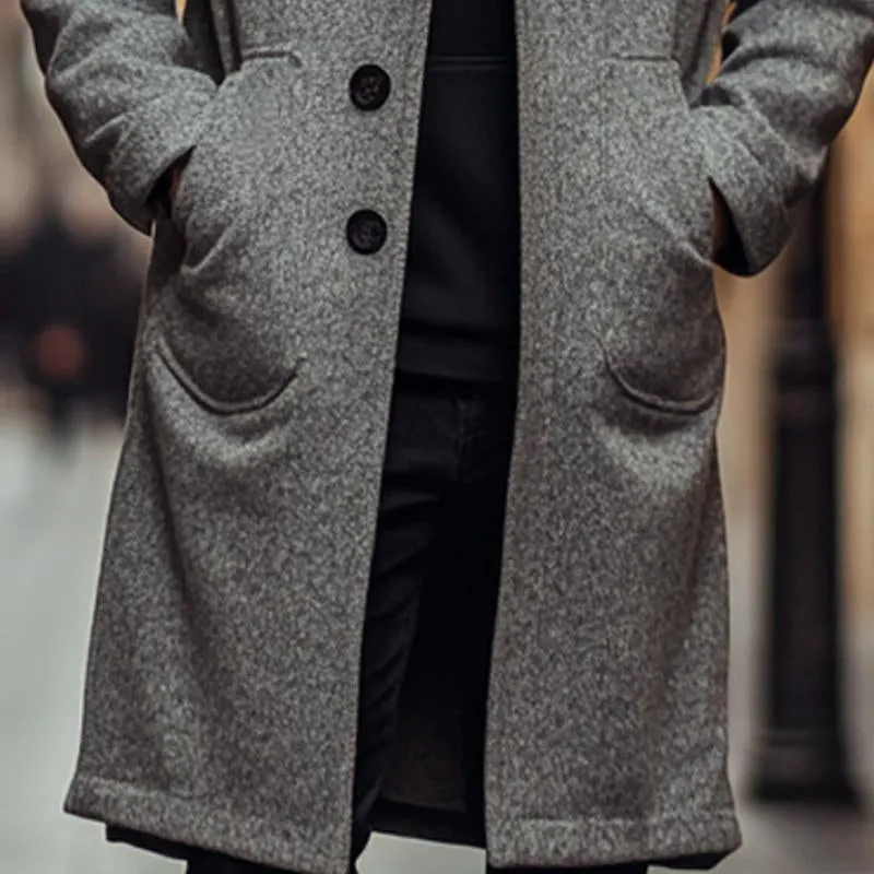 Men's Solid Color Casual Hooded Coat 35715905X sold by Manly product image thumbnail 3