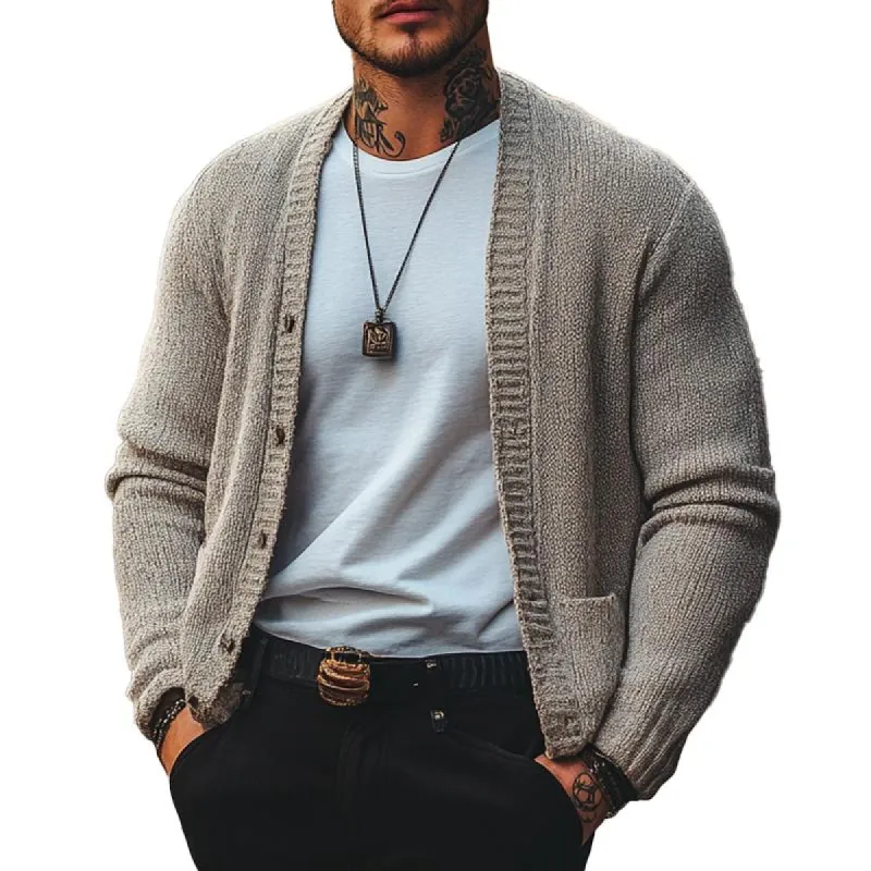 Men's Blended Knitted Cardigan 70699932X sold by Manly