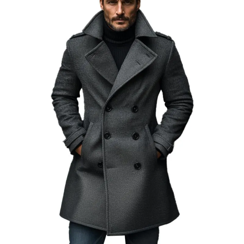 Men's Vintage Double Breasted Lapel Coat 74766115X sold by Manly