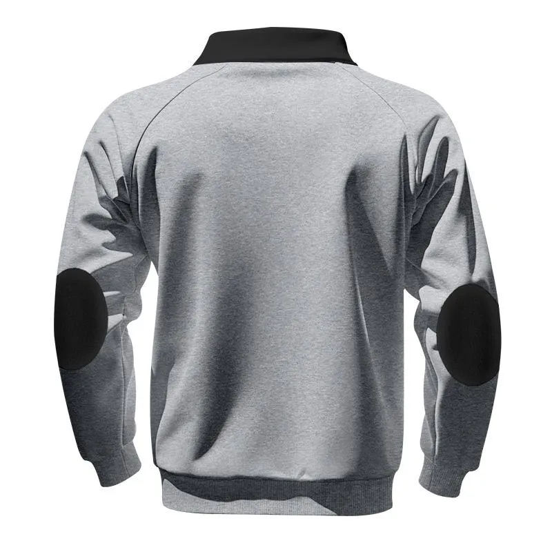 Men's Colorblock Zipper Stand Collar Long Sleeve Sweatshirt 34251361Z sold by Manly product image thumbnail 2
