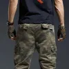 Men's Camouflage Elastic Waist Multi-pocket Cargo Pants 66436778Z sold by Manly