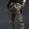 Men's Camouflage Elastic Waist Multi-pocket Cargo Pants 66436778Z sold by Manly