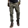 Men's Camouflage Elastic Waist Multi-pocket Cargo Pants 66436778Z sold by Manly