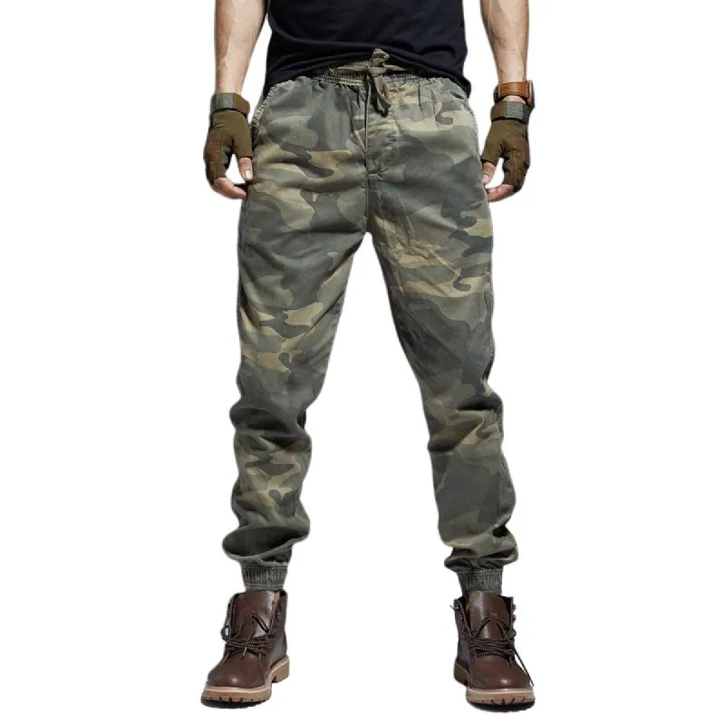 Men's Camouflage Elastic Waist Cargo Pants 05093237Z sold by Manly