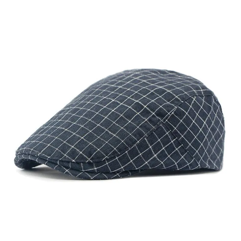 Men's Vintage Plaid Cotton Peaked Cap 62447851M sold by Manly product image thumbnail 2